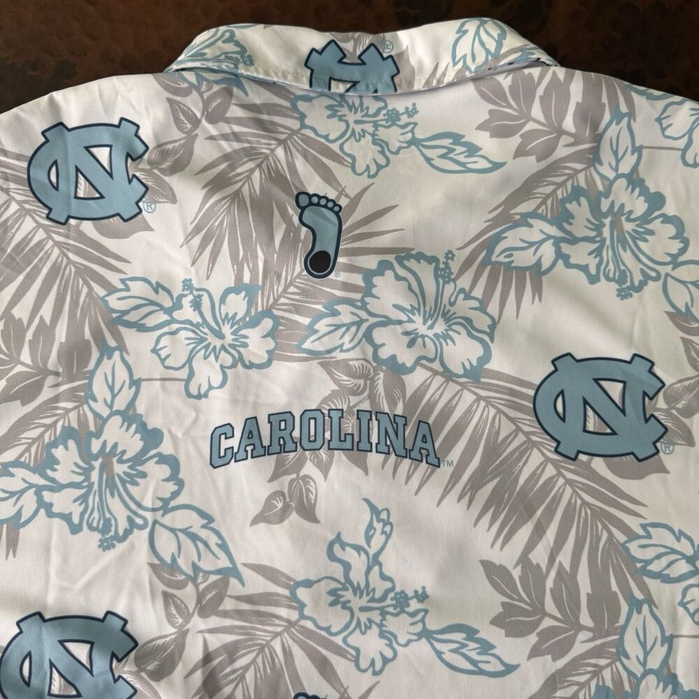 Reyn Spooner University Polo Men L White North Carolina Tarheels College Shirt - Picture 7 of 9